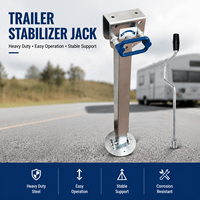 Stabilisateur de remorque en acier 500 kg, base 140 mm, résistant à la corrosion, roue de stabilisation écologique pour le camping et les voyages en extérieur