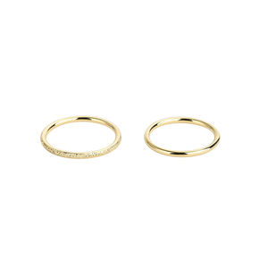 简约首饰缎面抛光戒指女孩承诺可堆叠堆叠戒指套装 - Product Image 4