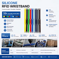 Bracelet en silicone NFC, bracelet RFID en silicone, bracelet NFC RFID 13,56 MHz NFC213/215 MF 1K pour hôtel