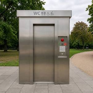 Smart City Stahlrahmen Automatischer Selbstreinigender Modularer Container Öffentlicher <span class=keywords><strong>WC</strong></span>-Toilettenblock für Kommunale Ausschreibungen - Product Image 3