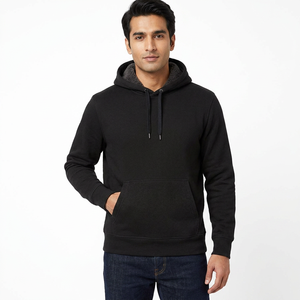 2024 Heavyweight Black Fleece <b>Hoodie</b> Quick dry Pullover Hoodies long sleeves Men's Plain Hoodies For Winter OEM Customized - Product Image 1