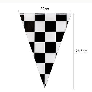 Pour <span class=keywords><strong>Amazon</strong></span> moderne noir et blanc grille course mosaïque fête d'anniversaire ensemble assiette en <span class=keywords><strong>papier</strong></span> et <span class=keywords><strong>papier</strong></span> de soie tasse décorations - Product Image 5