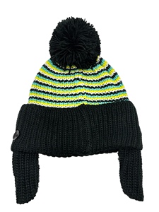 รับประกันคุณภาพ หมวกบีนนี่สำหรับผู้ใหญ่ ขนาด 56-58 ซม. ผลิตจากอะคริลิก 100% แบบถักเรียบและลายเคเบิล พร้อมพู่ปอมปอม สไตล์ลำลองสำหรับฤดูหนาว - Product Image 6