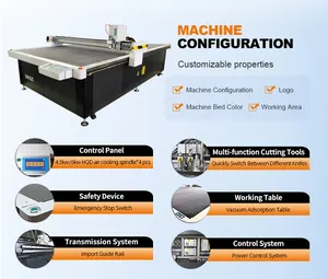 Máquina de corte vibratória 1625 multi com diferentes ferramentas para tecidos e couro