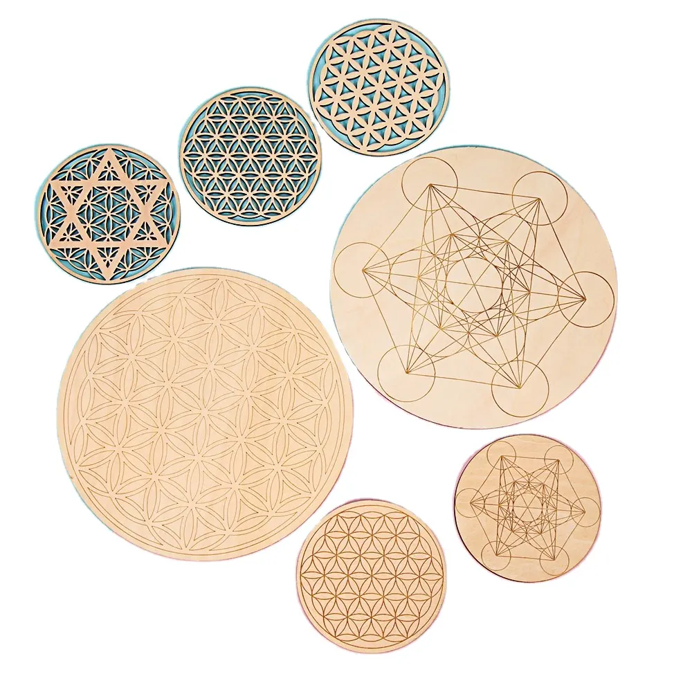 Reiki, artesanato diy coasters, parede de madeira, sete estrelas conjunto, esfera de cristal, suporte, decoração de casa, madeira