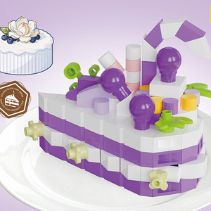 Ensemble de blocs de construction de gâteaux 9 Designs - Modèles de gâteaux à la fraise, au chocolat, au cheesecake à la mangue pour cadeau DIY pour la décoration de magasin - Product Image 6