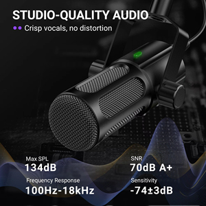 Microphone de <span class=keywords><strong>studio</strong></span> cardioïde dynamique populaire pour voix et diffusion, filaire, <span class=keywords><strong>Micro</strong></span> USB/<span class=keywords><strong>XLR</strong></span> - Product Image 2