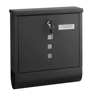 Montado Mailbox exterior metal parede pós caixa com chaves impermeável Letter Box