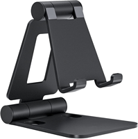 Support universel pliable réglable pour téléphone portable en alliage d'aluminium Support de téléphone portable portable en métal pour iPhone