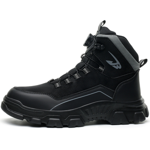 Bottes de sécurité pour hommes, chaussures de sécurité imperméables, bouton rotatif, chaussures de travail légères à bout en acier, taille 47 48 - Product Image 2