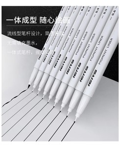 Set di <span class=keywords><strong>12</strong></span> Penne Fineliner Nere per Disegno Artistico, Inchiostro Impermeabile, Marcatori Professionali per Artisti - Product Image 2