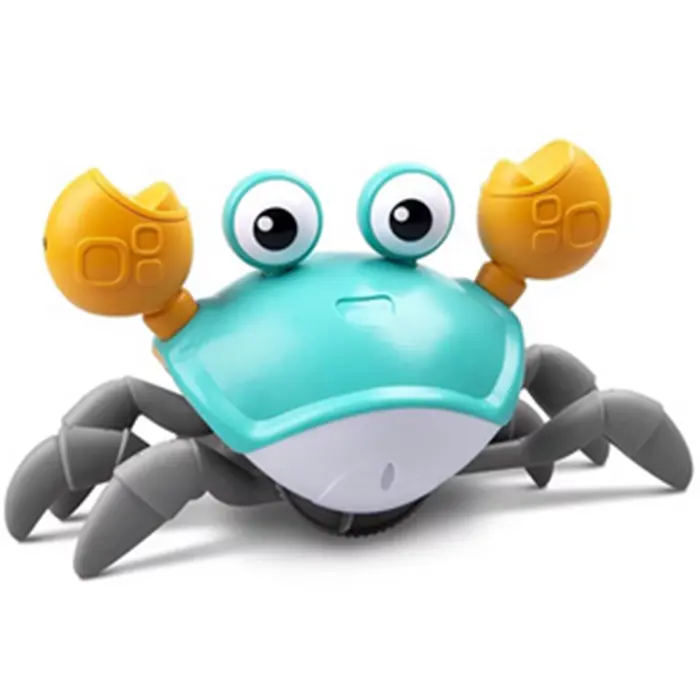 Kids' electric automatic sensing escape crab toy will crawl away simulation animal toy rechargeable light play music