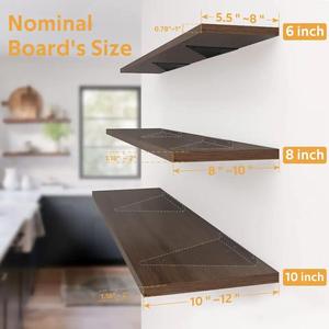 Étagères flottantes en bois, supports d'étagère triangulaire, vis d'ancrage, petits supports triangulaires - Product Image 3