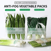 Groothandel Transparante OPP Trapeziumvormige Zak Anti-condens Verpakking voor Verse Producten Groenten Aangepaste Logo