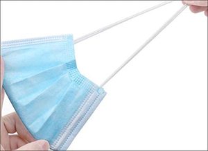 Großhandel Hochwertige Einweg maske Medizinische Gesichts maske Chirurgische Maske 3-fach Nicht wellen material Blaue Farbe Ohr schlaufe mit CE - Product Image 6