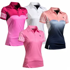 Groothandel Custom Logo Vrouwen Polo T-Shirts Shirts Vrouwen Korte Mouwen Polo Shirts Golfjurk Polo T-Shirt Jurk Voor Vrouwen