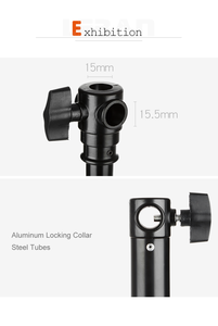 Sunterre Barre transversale télescopique en acier inoxydable de 3 m pour cadre de fond photographique, support de lampe suspendue réglable pour studio <span class=keywords><strong>photo</strong></span> - Product Image 2