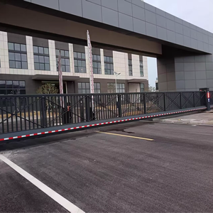 Endüstriyel evler villa için otomatik geri çekilebilir alüminyum alaşımlı elektrikli araba güvenlik bariyeri katlanabilir sürgülü kapı - Product Image 1