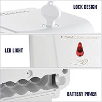 Distributeur automatique de savon à montage mural, distributeur commercial de désinfectant pour les mains, pour le gel liquide de support de salle de bain
