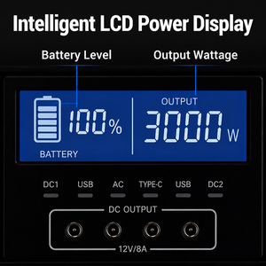 ระบบจัดเก็บพลังงานแบบพกพา 5000W 3000W 2000W สำหรับใช้งานกลางแจ้งในกรณีฉุกเฉิน 110V/220V พร้อมแผงโซลาร์เซลล์ ตัวควบคุม MPPT ไฟ LED สำหรับรถยนต์ - Product Image 5