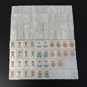 HIMORE Ensemble de Mahjong Américain en Acrylique de 1,4 Pouce, 160 Tuiles Couronne, Portable, Ensemble Complet de Mahjong pour Adultes, Cadeau de Collection - Product Image 1