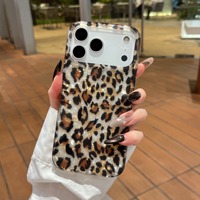 Coque de téléphone à motif léopard marron pour iPhone 16, coque intégrale, nouvelles protections pour iPhone 17