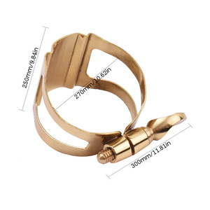 Pince <span class=keywords><strong>de</strong></span> fixation pour saxophone, pince noire pour <span class=keywords><strong>clarinette</strong></span>, pince en cuivre, pince dorée - Product Image 3