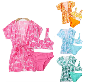 Lot <span class=keywords><strong>de</strong></span> 3 maillots <span class=keywords><strong>de</strong></span> <span class=keywords><strong>bain</strong></span> et kimono taille haute imprimés feuilles pour filles 7 à <span class=keywords><strong>12</strong></span> <span class=keywords><strong>ans</strong></span> <span class=keywords><strong>Maillot</strong></span> <span class=keywords><strong>de</strong></span> <span class=keywords><strong>bain</strong></span> pour enfants 2025 Ados <span class=keywords><strong>Maillot</strong></span> <span class=keywords><strong>de</strong></span> <span class=keywords><strong>bain</strong></span> Beach Wear - Product Image 1