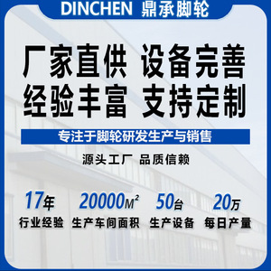 Roues industrielles Dingcheng 2,5-5 pouces pivotantes et fixes, haute capacité de charge, pour chariots à main, étagères et équipements - Product Image 2