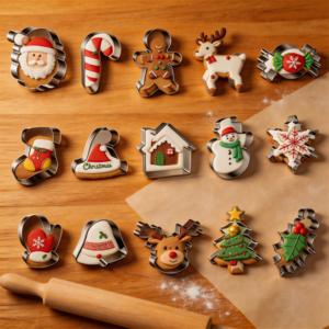 <span class=keywords><strong>Emporte</strong></span>-pièce de Noël en acier inoxydable de qualité alimentaire, forme flocon de neige, compatible lave-vaisselle, avec logo personnalisé, outil de pâtisserie pour les fêtes de Noël - Product Image 1