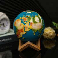 Lampe de lune à LED 16 couleurs avec support imprimé en 3D Mini veilleuse Saturne/Galaxy Télécommande/Contrôle tactile Compatible USB