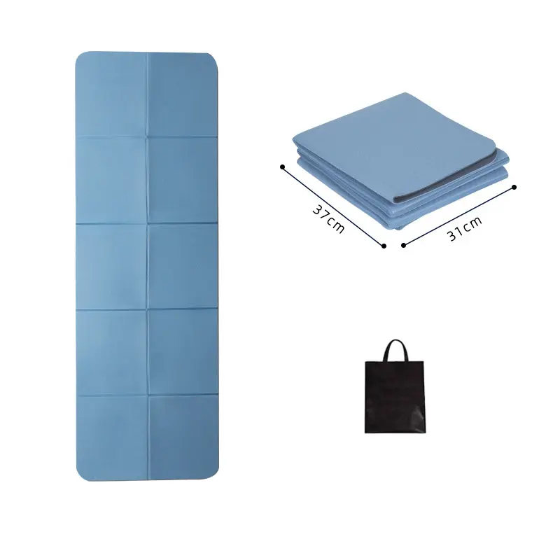 Opvouwbare Yoga Mat Tpe Eco Vriendelijke Tpe Opvouwbare Fitness Oefening Wasbare Mat Voor Reizen Yoga Matten