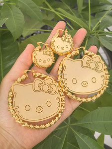 18K placcato in oro a <span class=keywords><strong>doppio</strong></span> strato ciondolo personalizzato <span class=keywords><strong>con</strong></span> targa dei cartoni animati <span class=keywords><strong>collana</strong></span> per donne ragazze - Product Image 6