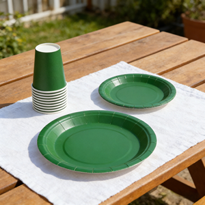 DAMAI - Vajilla de Papel de Color Sólido para Fiestas, Juego de Vajilla Desechable de Color Liso, Platos de 7 y 9 Pulgadas, Vasos de Papel, Servilletas - Product Image 6