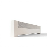 Cache-plinthe chauffante moderne 3FT réglable en métal avec embouts, résistant à la rouille, remplacement rapide pour le chauffage des salons et des hôtels