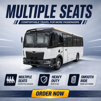 Autobus de tourisme diesel Guangtong 4x2 de 8 m, mini-bus automatique pour passagers, 24 à 30 sièges, véhicule de navette urbaine