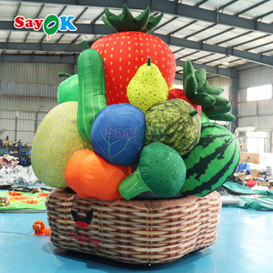 Sayok 5m Chiều Cao Bơm Hơi Khổng Lồ Rau Giỏ Trái Cây Inflatable Phim Hoạt Hình Trái Cây Và Rau Quả Cho Quảng Cáo - Product Image 3