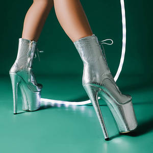 Пикантные ботильоны на высоком каблуке 20 см с нескользящей подошвой - Product Image 1