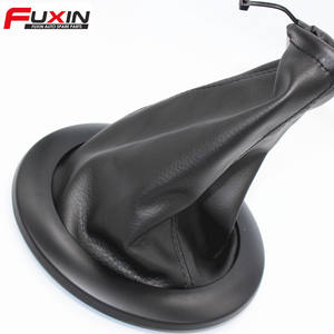 Housse de protection pour levier de vitesse Fuxin pour Renault Megane II 2002-2009, en cuir noir - Product Image 1