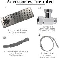 Pencuci Cangkir Otomatis Listrik Stainless Steel, Pembersih Peralatan Makan, Pembilas Gelas, Aksesoris Wastafel Dapur