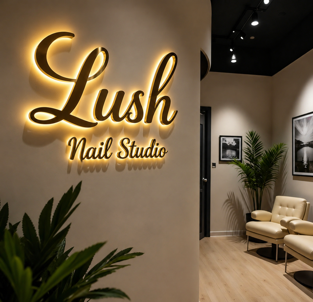 Company Logo Display 3D Backlit Gold Mirror Stainless Steel Led Illuminated Channel Letters Custom Led Sign for Business Indoor