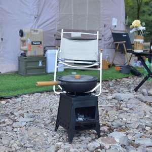 موقد خارجي من الفولاذ الكربوني الأكثر مبيعًا، موقد صناعي صديق للبيئة يعمل بالحطب، محمول للتخييم والتدفئة/الطهي - Product Image 5