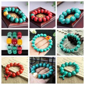 Pulsera de Cuentas Grandes de Turquesa YL con Anillo de Cera de Abeja, Estilo Tang Sancai, Venta al por Mayor en China - Product Image 4