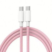 Cable de Carga Rápida Tipo C de 60W, Cable Trenzado Macaron, Múltiples Colores Disponibles, Transmisión de Datos, Carga USB