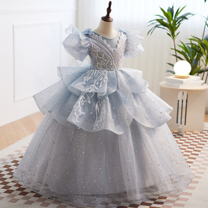 Vestido <span class=keywords><strong>de</strong></span> Verano Azul Noble <span class=keywords><strong>de</strong></span> Alta Gama <span class=keywords><strong>para</strong></span> Niñas, Falda Tutú <span class=keywords><strong>de</strong></span> Princesa <span class=keywords><strong>para</strong></span> <span class=keywords><strong>Bodas</strong></span>, Actuaciones y Eventos, Colección 2026 - Product Image 6