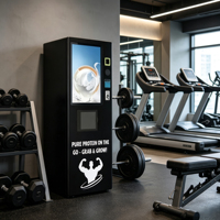 Distributeur automatique de café et de boissons protéinées à écran tactile commercial, 24h/24, sans personnel, multi-boissons, protéines de lactosérum instantanées pour la salle de sport