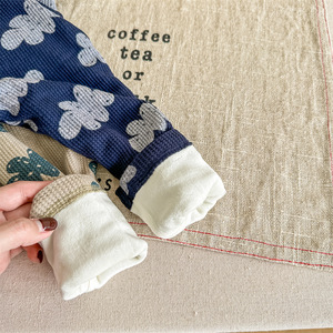 Pantaloni con fondo spesso peluche per bambini autunno e inverno nuova versione coreana pantaloni morbidi stampati da ragazze alla moda <span class=keywords><strong>Leggings</strong></span> <span class=keywords><strong>caldi</strong></span> elastici - Product Image 5