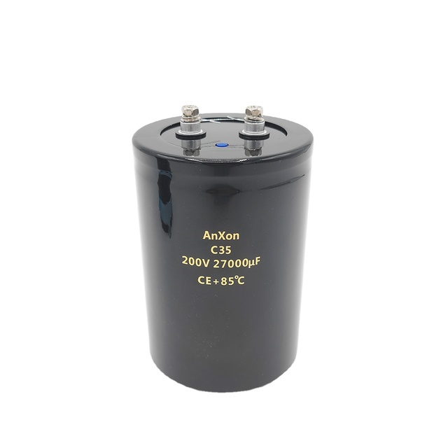 AnXon 200V 27000UF Screw Terminals Aluminum Electrolytic Capacitor 200V 27000MFD