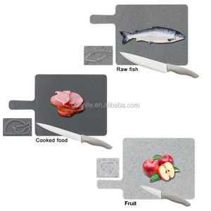 Tabla de cortar de plástico <span class=keywords><strong>Boreal</strong></span>, con soporte, antideslizante, índice de iconos de alimentos, cocina, estilo europeo, 3 uds. - Product Image 3