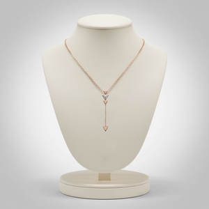 Collier à pendentif géométrique triangulaire très populaire, bijoux en or rose massif 18 carats, diamant naturel véritable, fabrication artisanale - Product Image 3